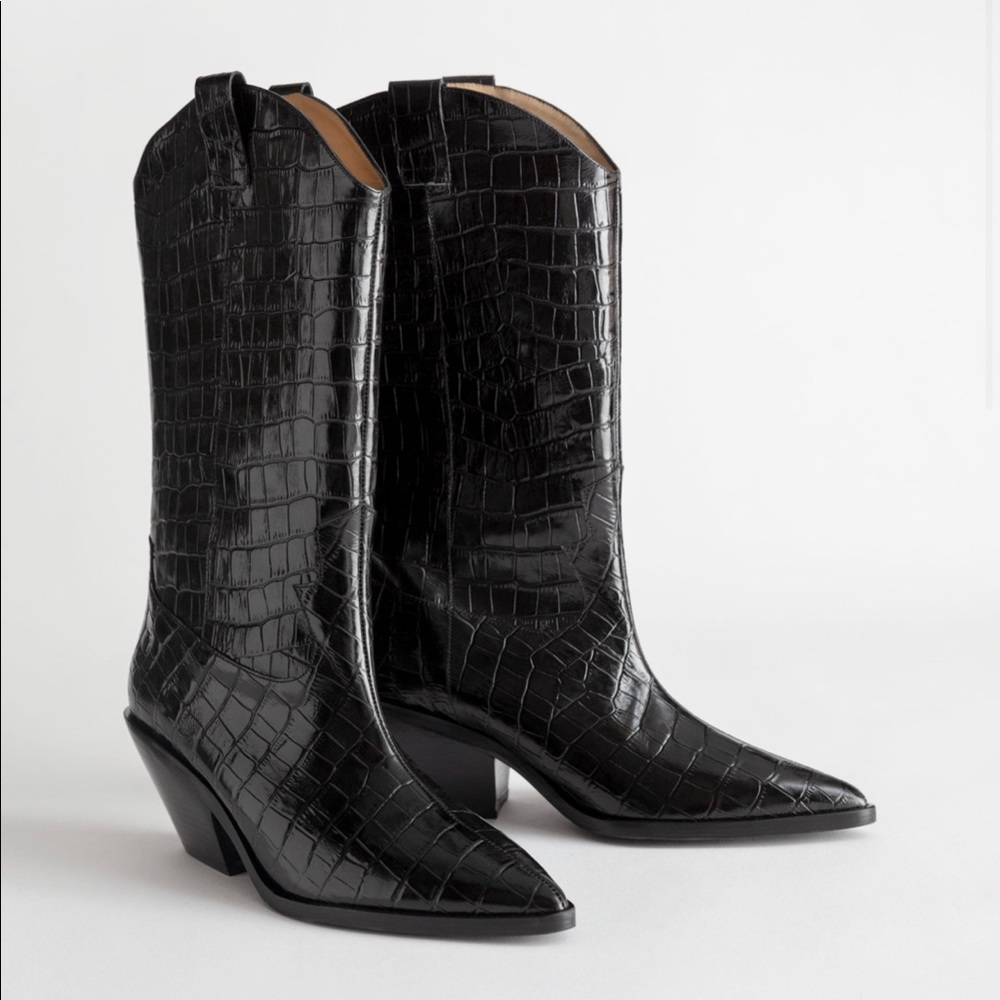 & other stories croc cowboy boots!